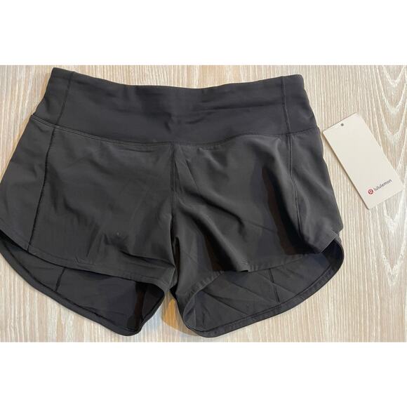 NWT Lululemon Speed Up Mid-Rise Short 4" Black Sz 6 Run Walk Workout Fully Lined - Picture 6 of 10